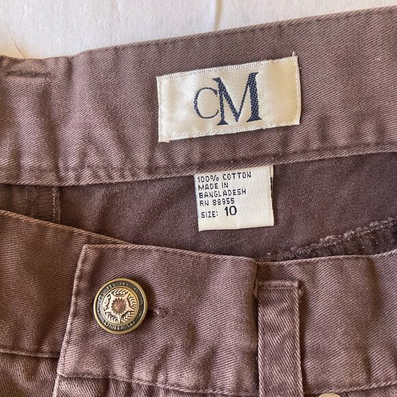 CM Women’s Casual Khaki Shorts size 10 US, Solid Brown - Picture 8 of 9